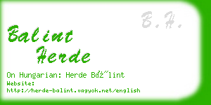 balint herde business card